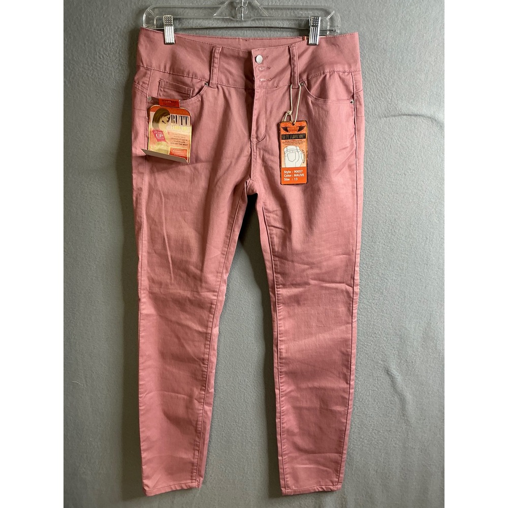 Wax Jean Jeans Women's 12 Push-Up‎ Twill Pants Skinny Mauve NWT